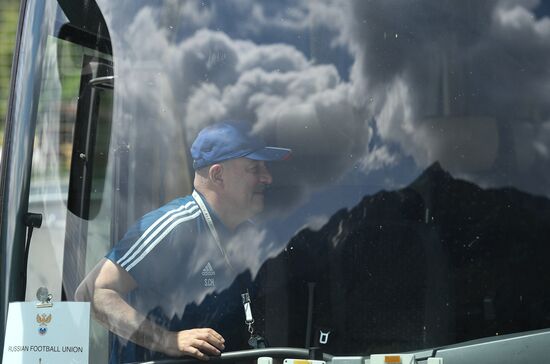 Training session of Russian national football team