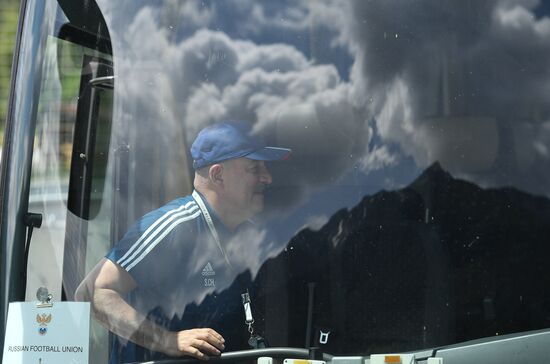 Training session of Russian national football team