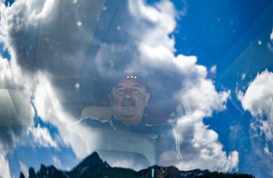 Training session of Russian national football team