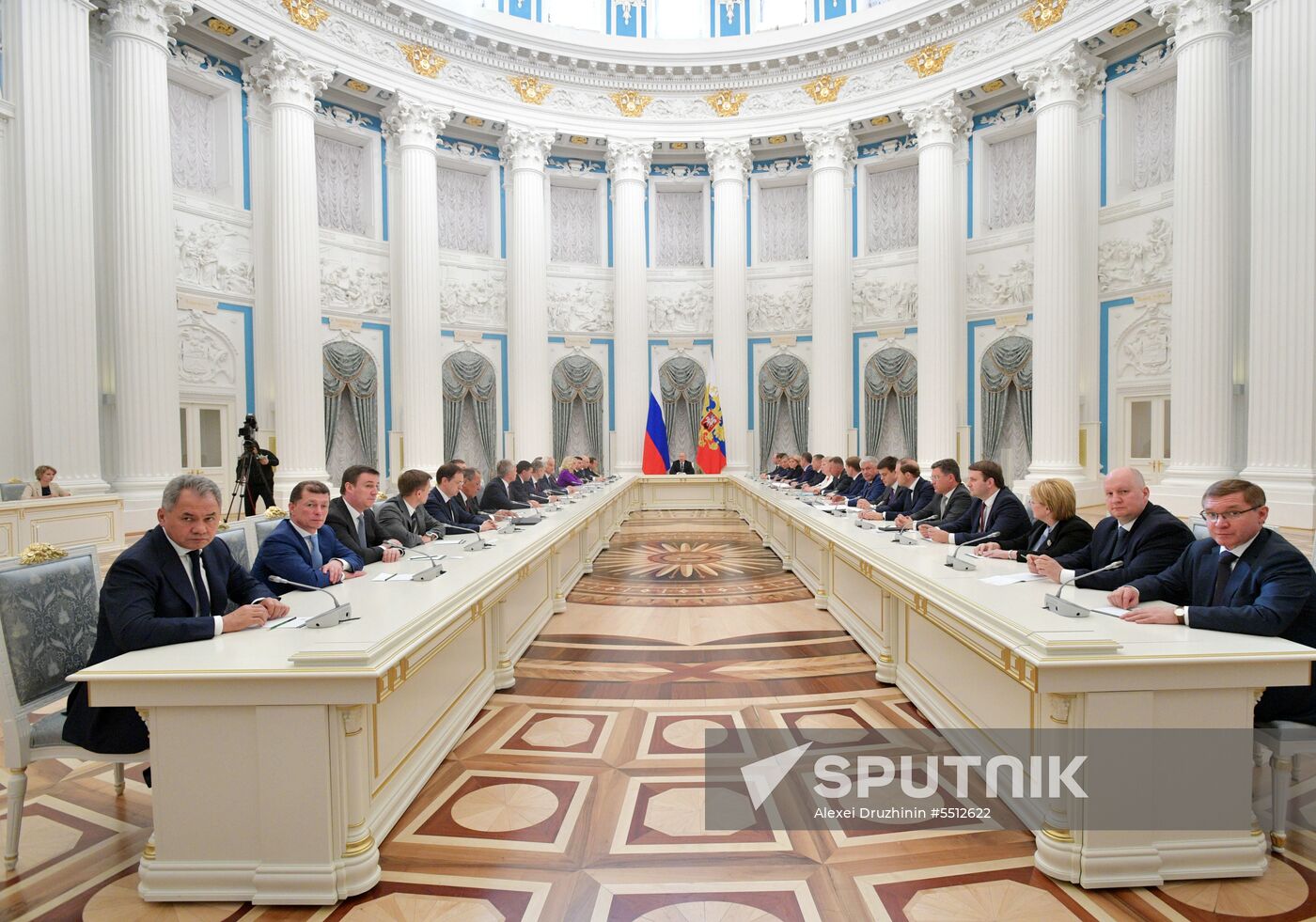 President Vladimir Putin holds a meeting with Government members