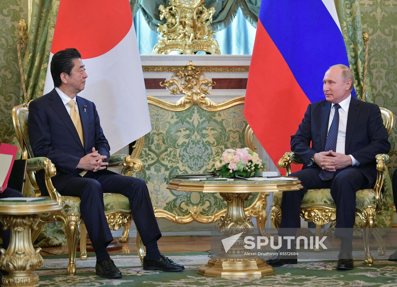 Vladimir Putin holds talks with Japanese Prime Minister Shinzo Abe