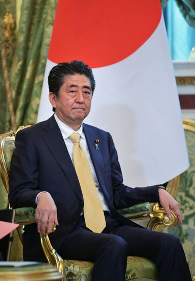 Vladimir Putin holds talks with Japanese Prime Minister Shinzo Abe