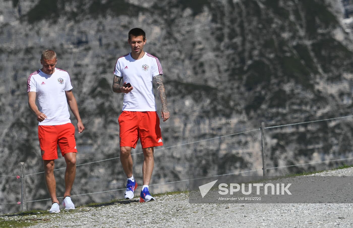 Training session of Russian national football team