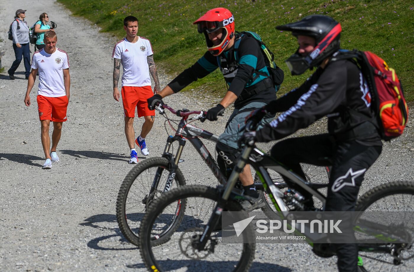 Training session of Russian national football team
