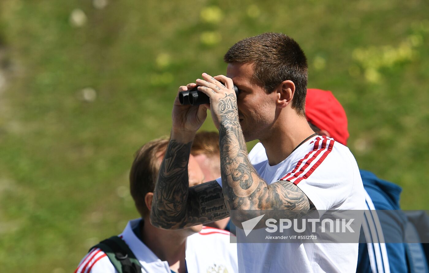 Training session of Russian national football team