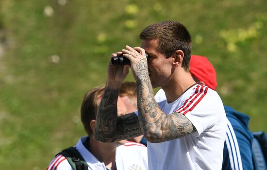 Training session of Russian national football team