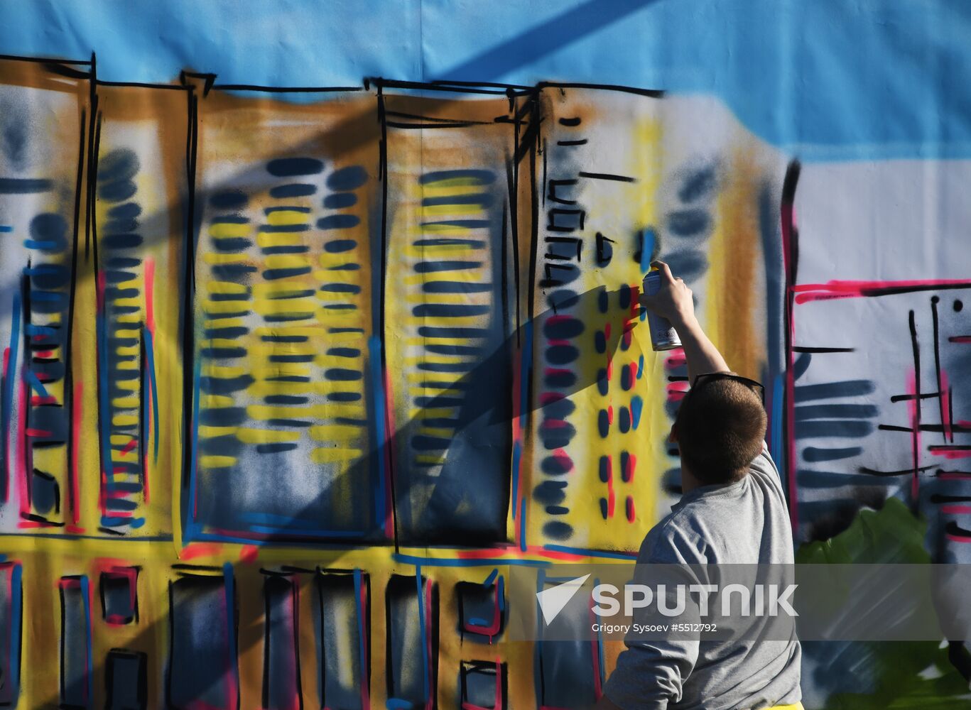 Nextproekt 3D graffiti world championship on River Moskva