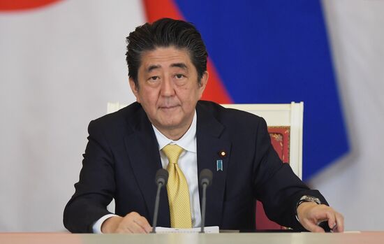 Vladimir Putin holds talks with Japanese Prime Minister Shinzo Abe