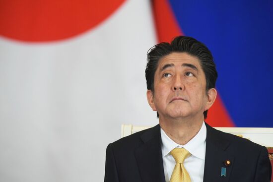 Vladimir Putin holds talks with Japanese Prime Minister Shinzo Abe