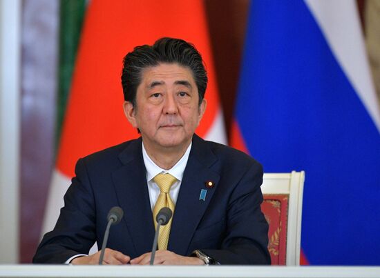 Vladimir Putin holds talks with Japanese Prime Minister Shinzo Abe
