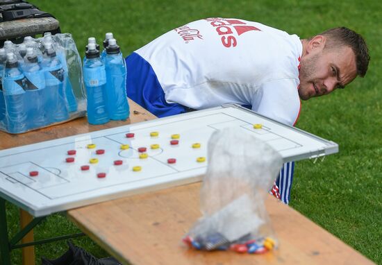 Training session of Russian national football team