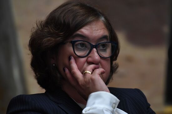 Briefing on damage to Ilya Repin's painting in Tretyakov Gallery in Moscow.