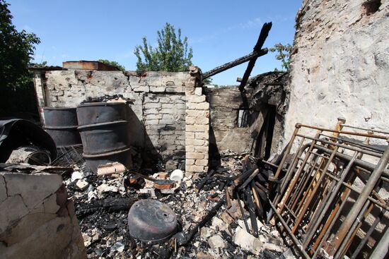 Consequences of shelling in Dokuchayevsk