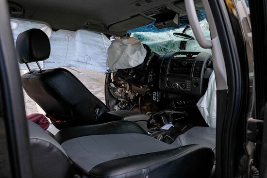 Road accident with bus in Murmansk