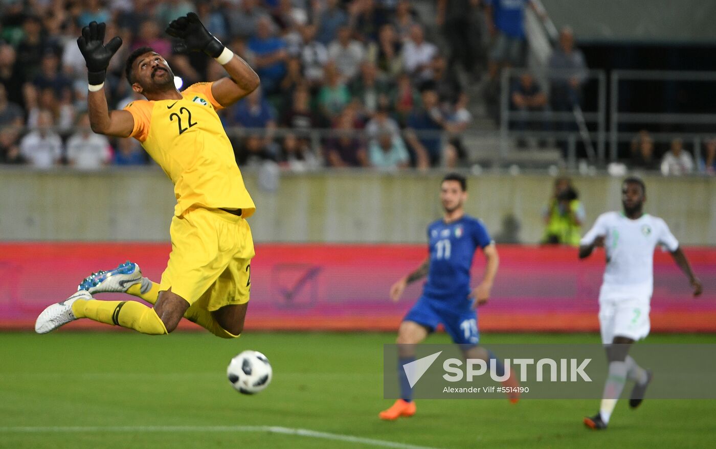 Football. Friendly match. Italy vs. Saudi Arabia