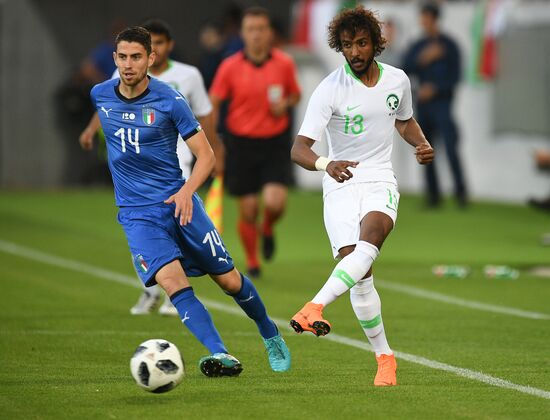 Football. Friendly match. Italy vs. Saudi Arabia