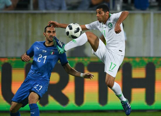 Football. Friendly match. Italy vs. Saudi Arabia