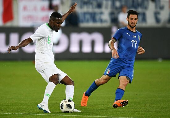 Football. Friendly match. Italy vs. Saudi Arabia