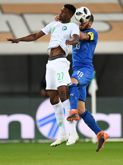 Football. Friendly match. Italy vs. Saudi Arabia
