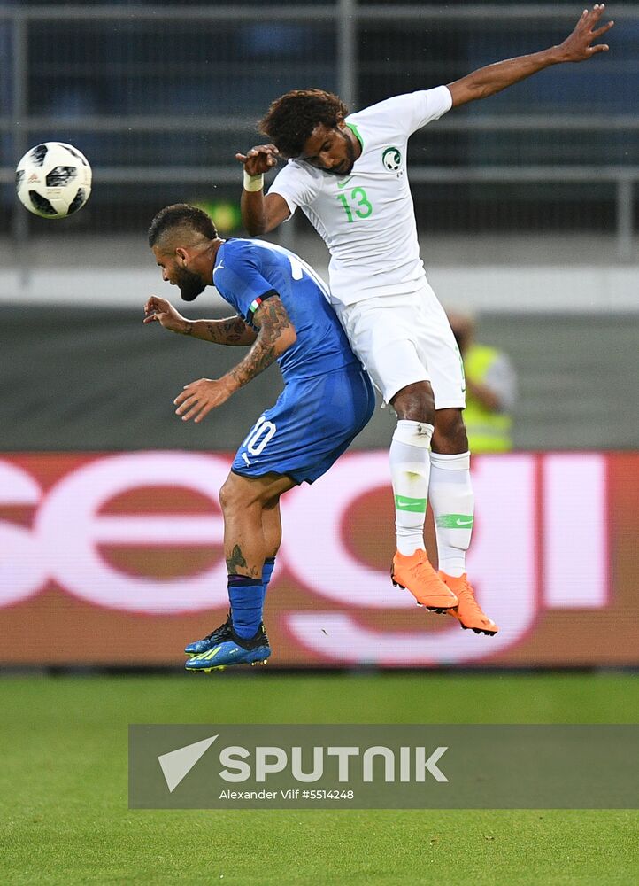 Football. Friendly match. Italy vs. Saudi Arabia