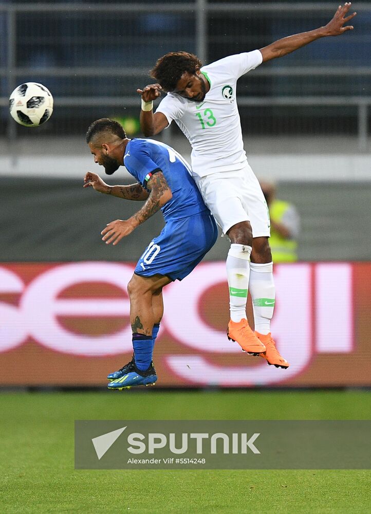 Football. Friendly match. Italy vs. Saudi Arabia