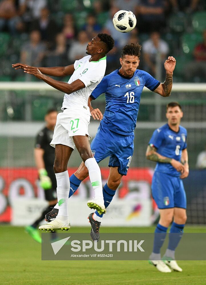 Football. Friendly match. Italy vs. Saudi Arabia