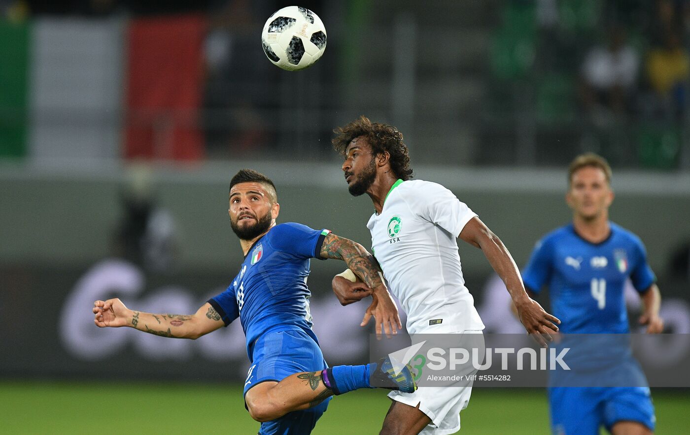 Football. Friendly match. Italy vs. Saudi Arabia