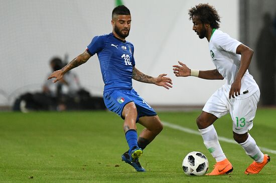 Football. Friendly match. Italy vs. Saudi Arabia