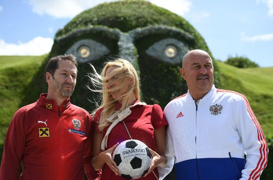 Football. News conference with Stanislav Cherchesov and Franco Foda
