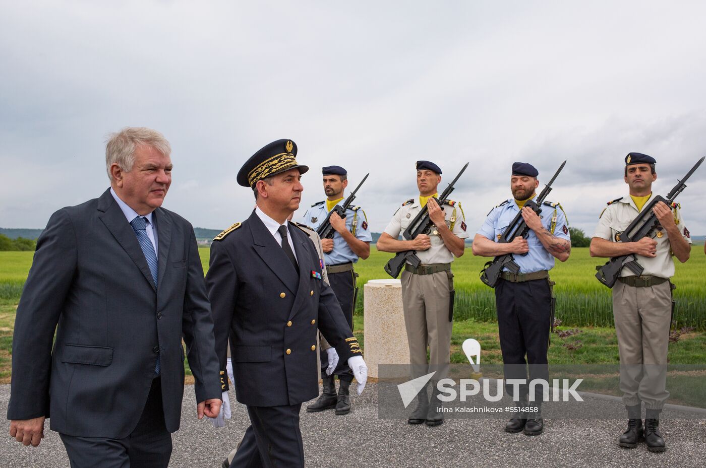 Unveiling of obelisk to Russian Expeditionary Force in France