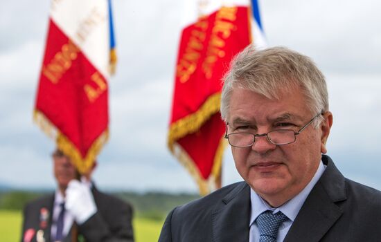 Unveiling of obelisk to Russian Expeditionary Force in France