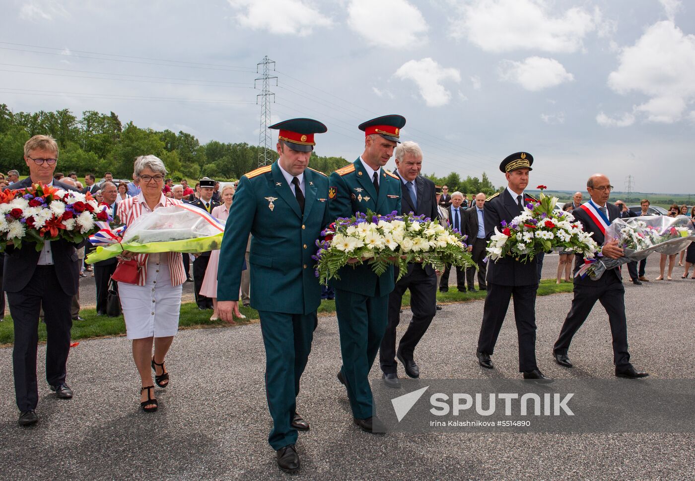 Unveiling of obelisk to Russian Expeditionary Force in France