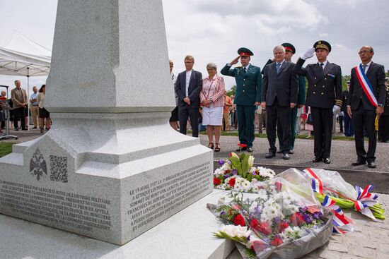 Unveiling of obelisk to Russian Expeditionary Force in France