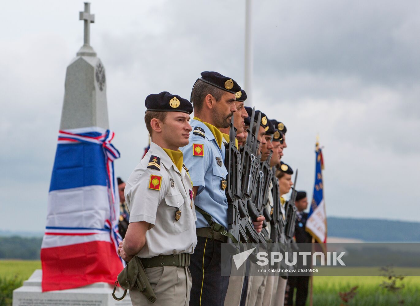 Unveiling of obelisk to Russian Expeditionary Force in France