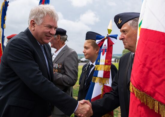 Unveiling of obelisk to Russian Expeditionary Force in France