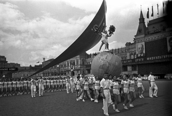 Sports parade on Red Square