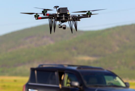 Drone delivers parcels of Russian Post in Buryatia