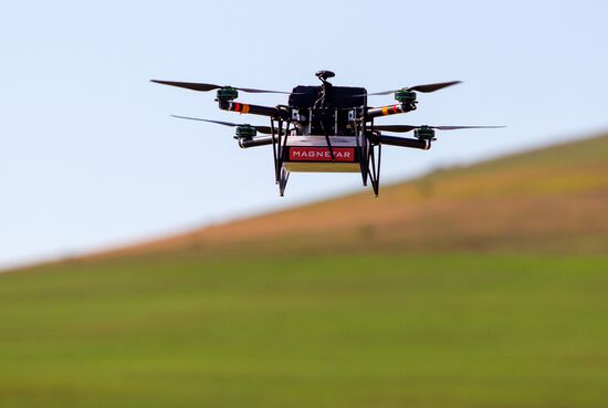 Drone delivers parcels of Russian Post in Buryatia