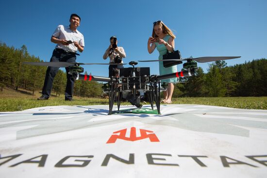 Drone delivers parcels of Russian Post in Buryatia