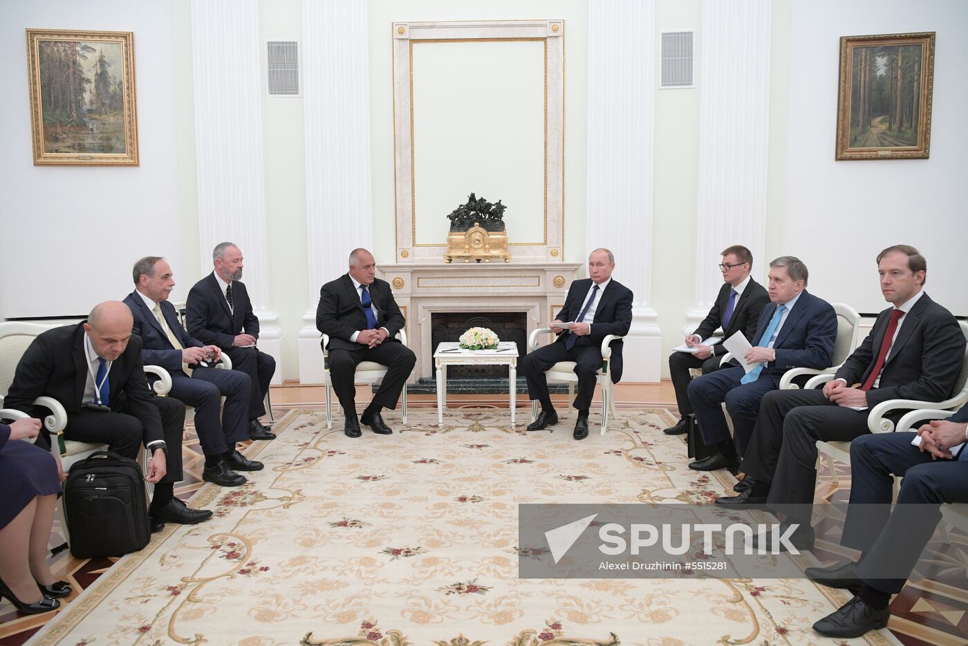 Russian President Vladimir Putin meets with Prime Minister of Bulgaria Boyko Borisov