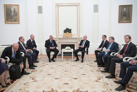 Russian President Vladimir Putin meets with Prime Minister of Bulgaria Boyko Borisov