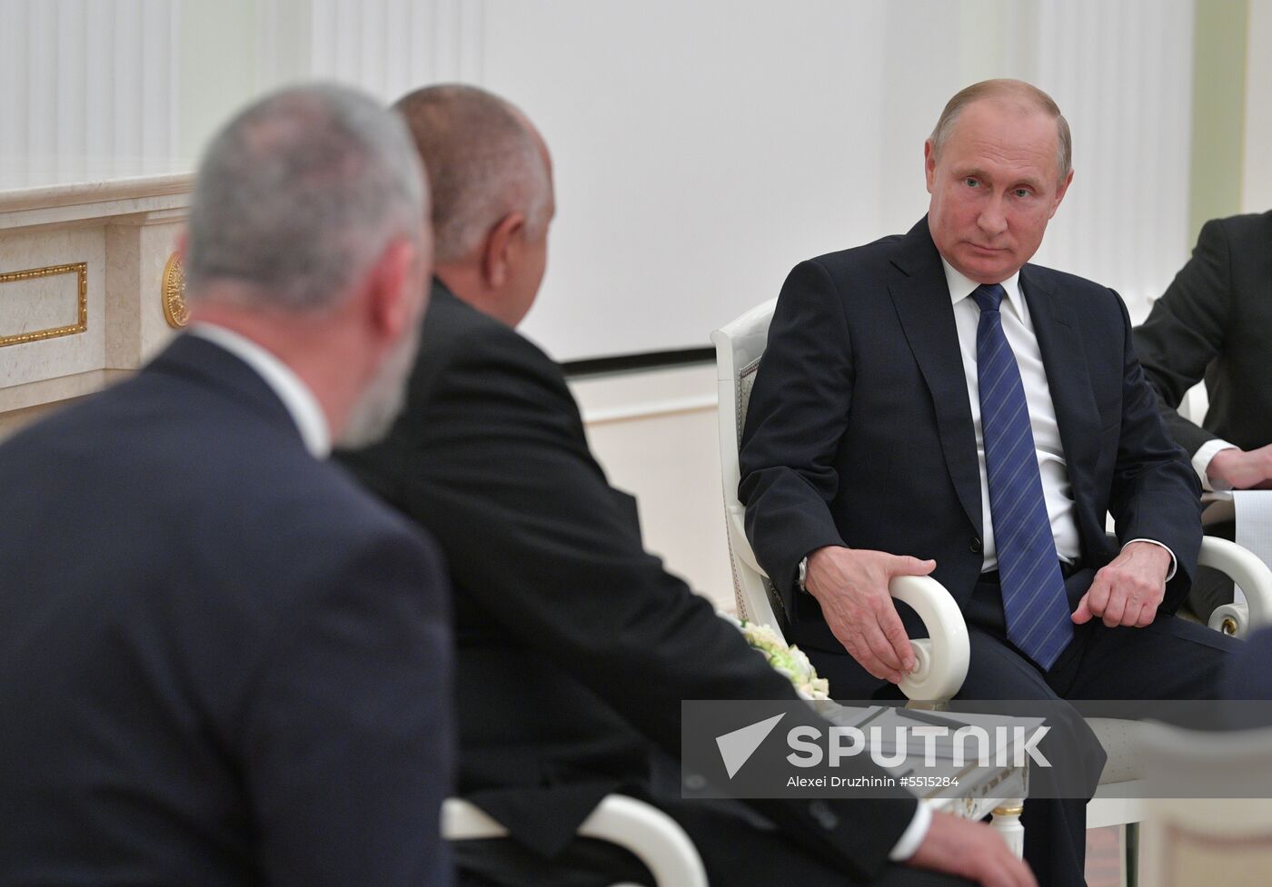 Russian President Vladimir Putin meets with Prime Minister of Bulgaria Boyko Borisov