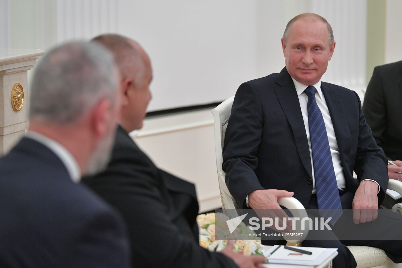 Russian President Vladimir Putin meets with Prime Minister of Bulgaria Boyko Borisov