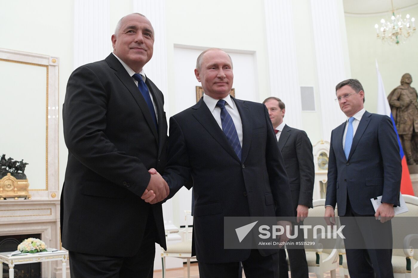 Russian President Vladimir Putin meets with Prime Minister of Bulgaria Boyko Borisov