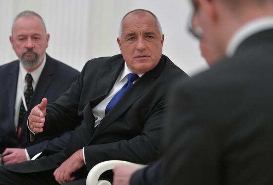 Russian President Vladimir Putin meets with Prime Minister of Bulgaria Boyko Borisov