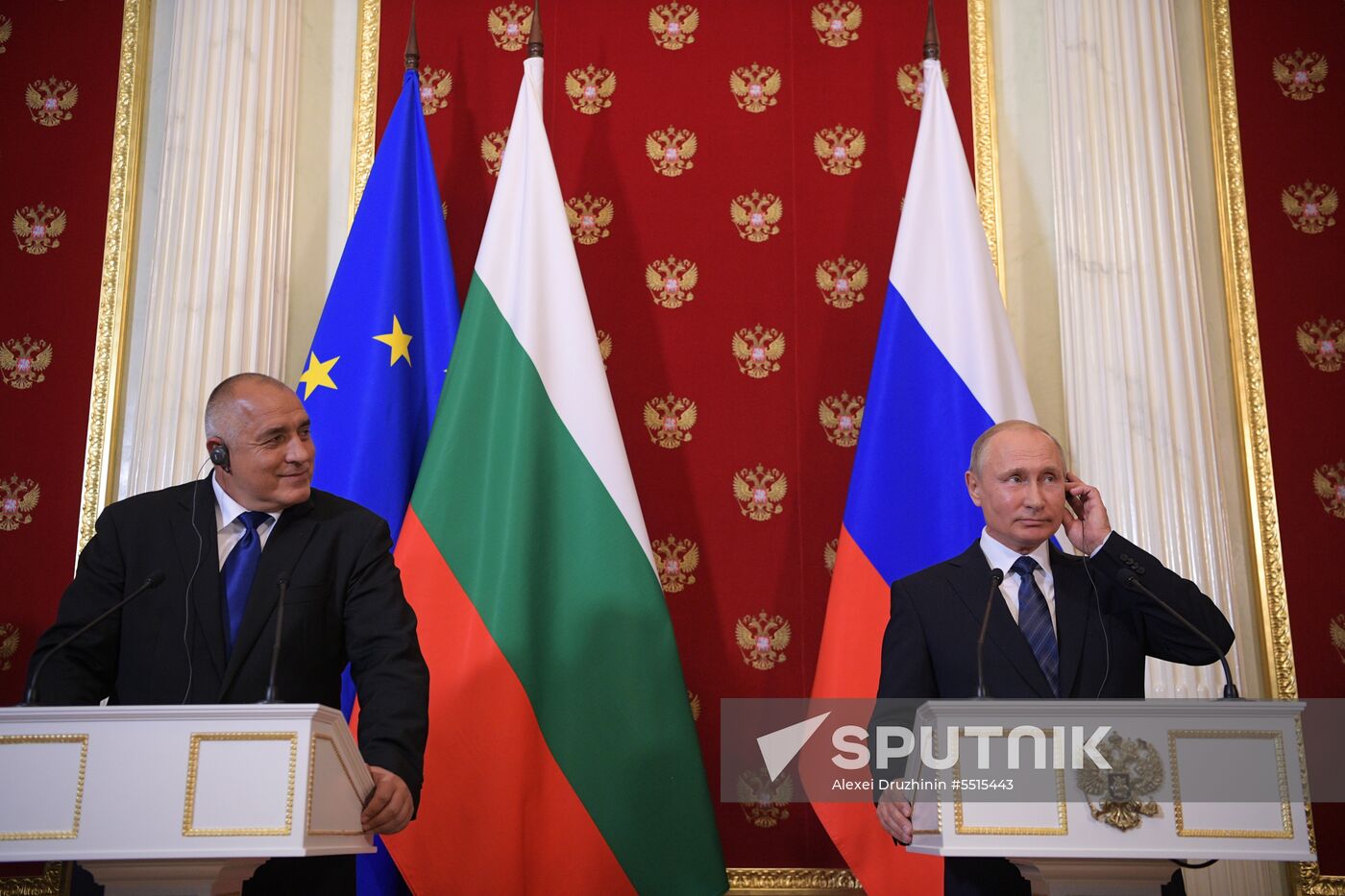 Russian President Vladimir Putin meets with Prime Minister of Bulgaria Boyko Borisov