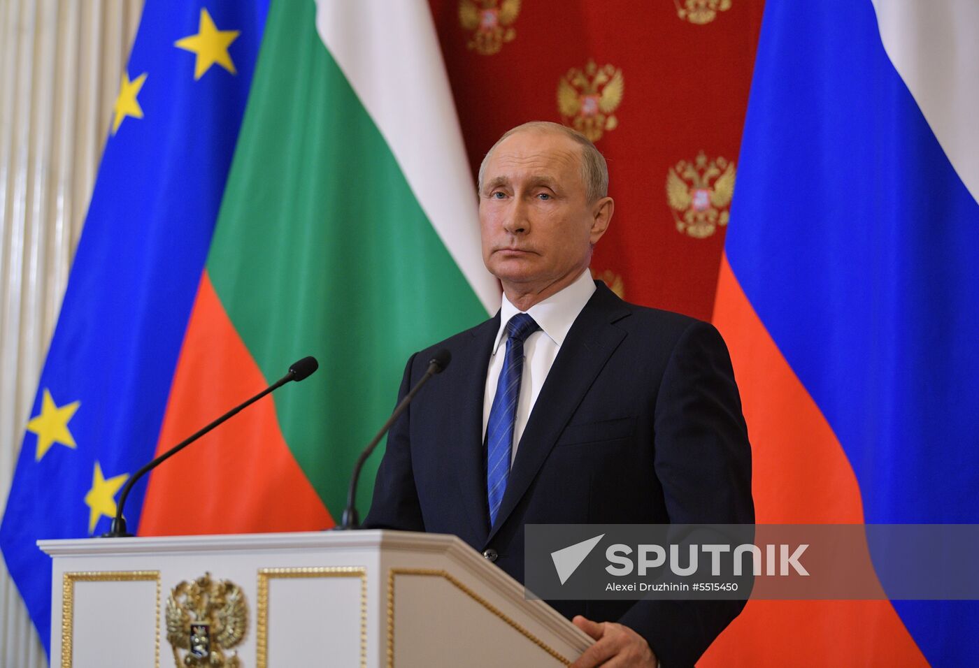 Russian President Vladimir Putin meets with Prime Minister of Bulgaria Boyko Borisov