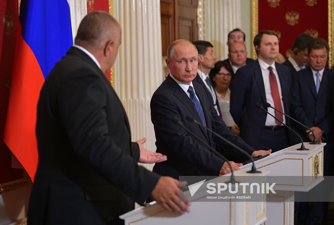 Russian President Vladimir Putin meets with Prime Minister of Bulgaria Boyko Borisov