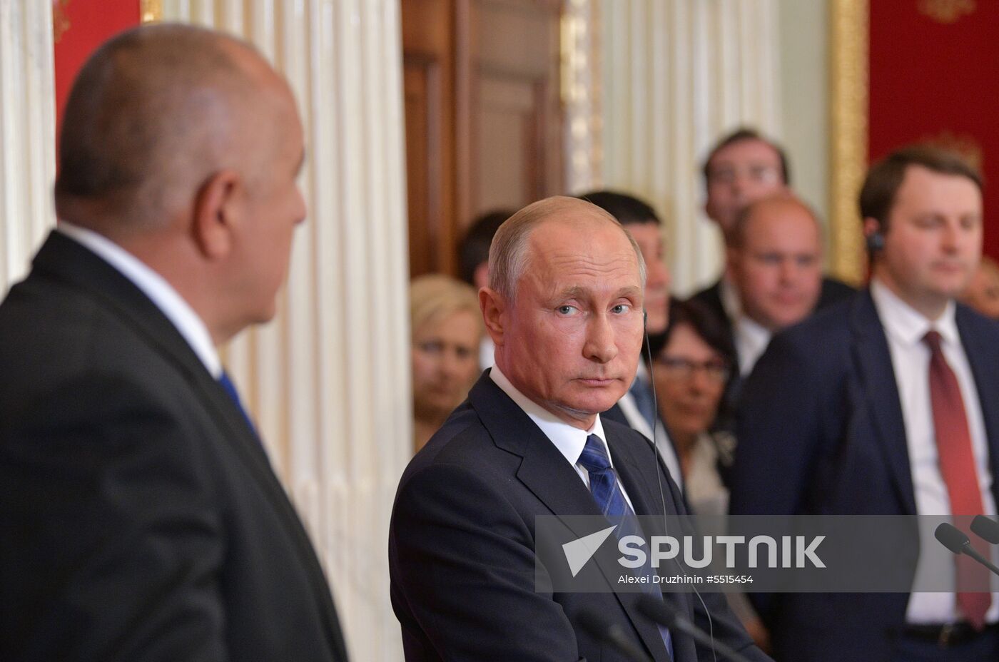 Russian President Vladimir Putin meets with Prime Minister of Bulgaria Boyko Borisov