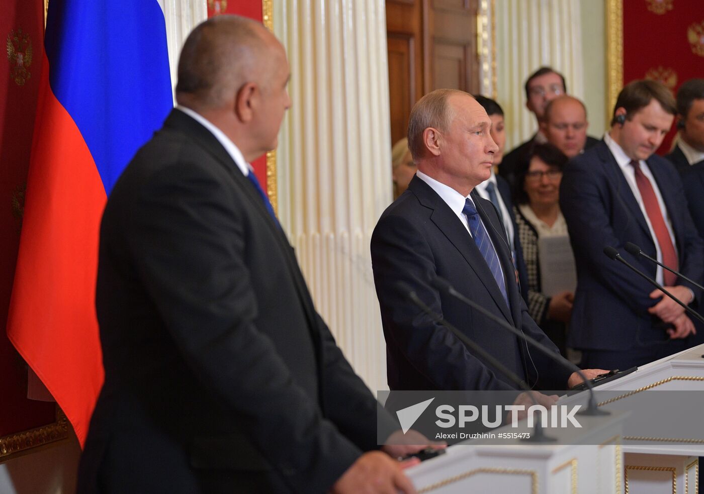 Russian President Vladimir Putin meets with Prime Minister of Bulgaria Boyko Borisov